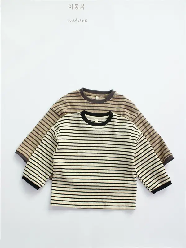 Autumn Boys Striped Long Sleeve T-Shirt Cotton