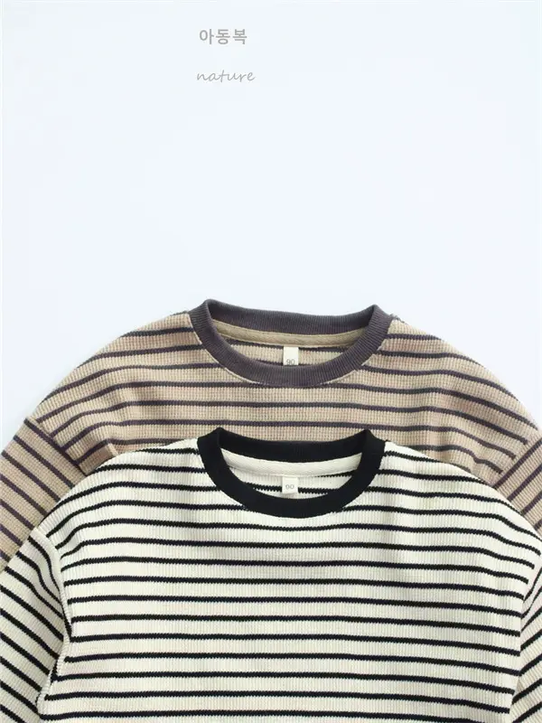 Autumn Boys Striped Long Sleeve T-Shirt Cotton