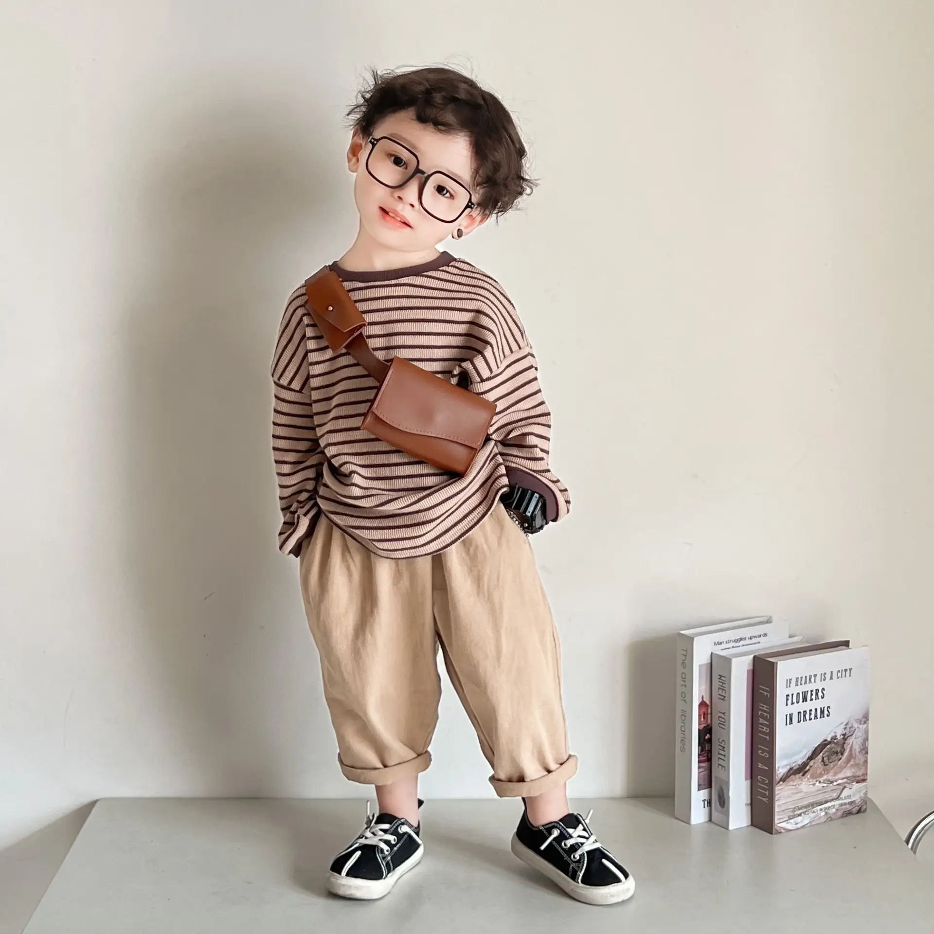Autumn Boys Striped Long Sleeve T-Shirt Cotton — feature 4