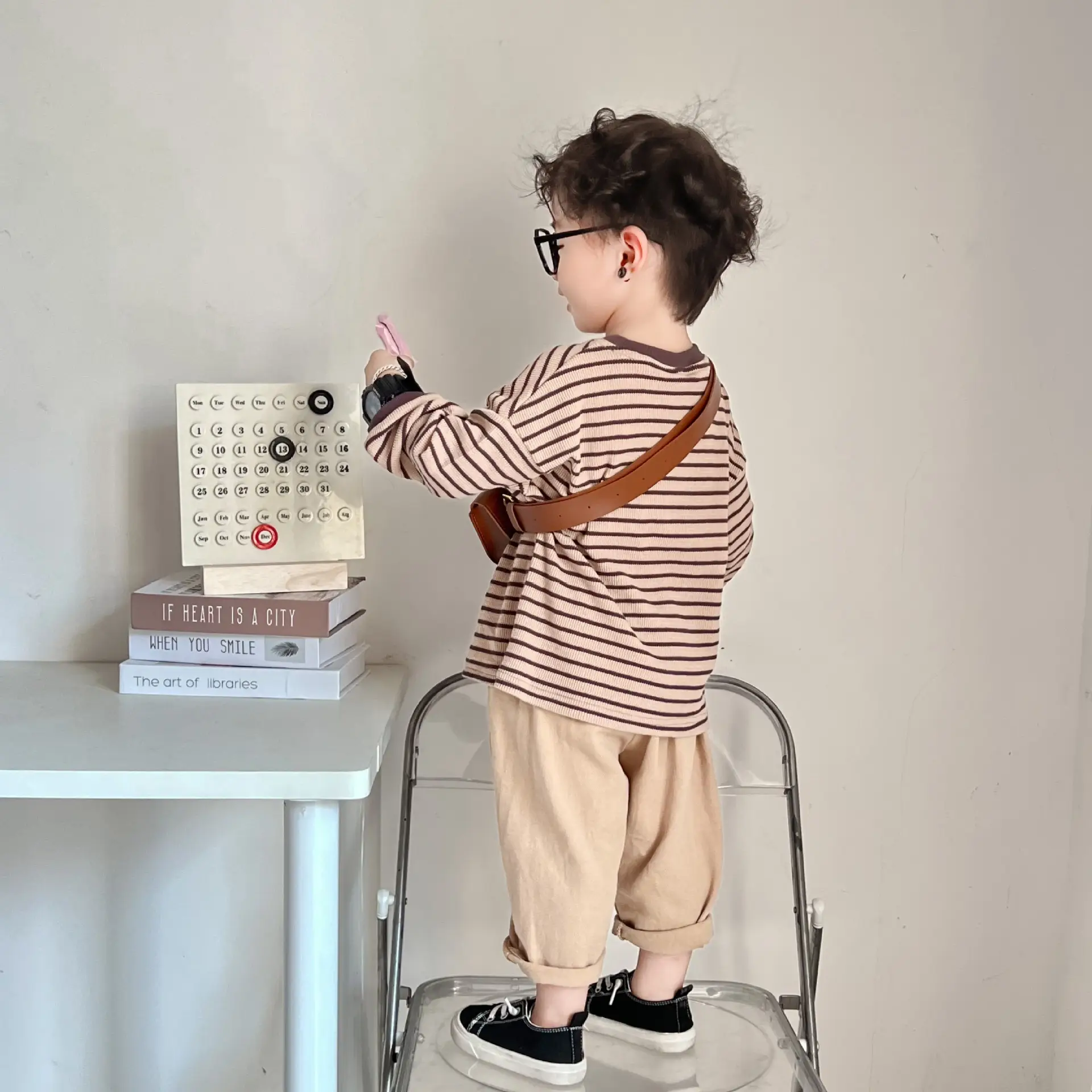 Autumn Boys Striped Long Sleeve T-Shirt Cotton — feature 5