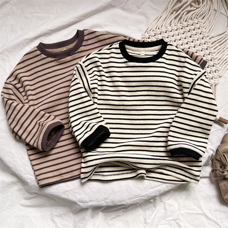 Autumn Boys Striped Long Sleeve T-Shirt Cotton — feature 6