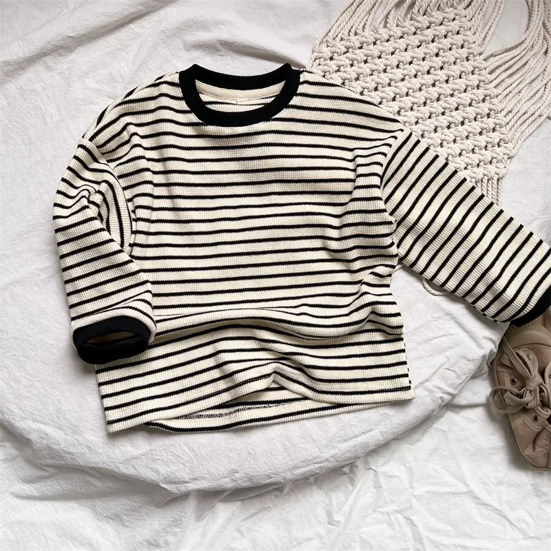 Autumn Boys Striped Long Sleeve T-Shirt Cotton