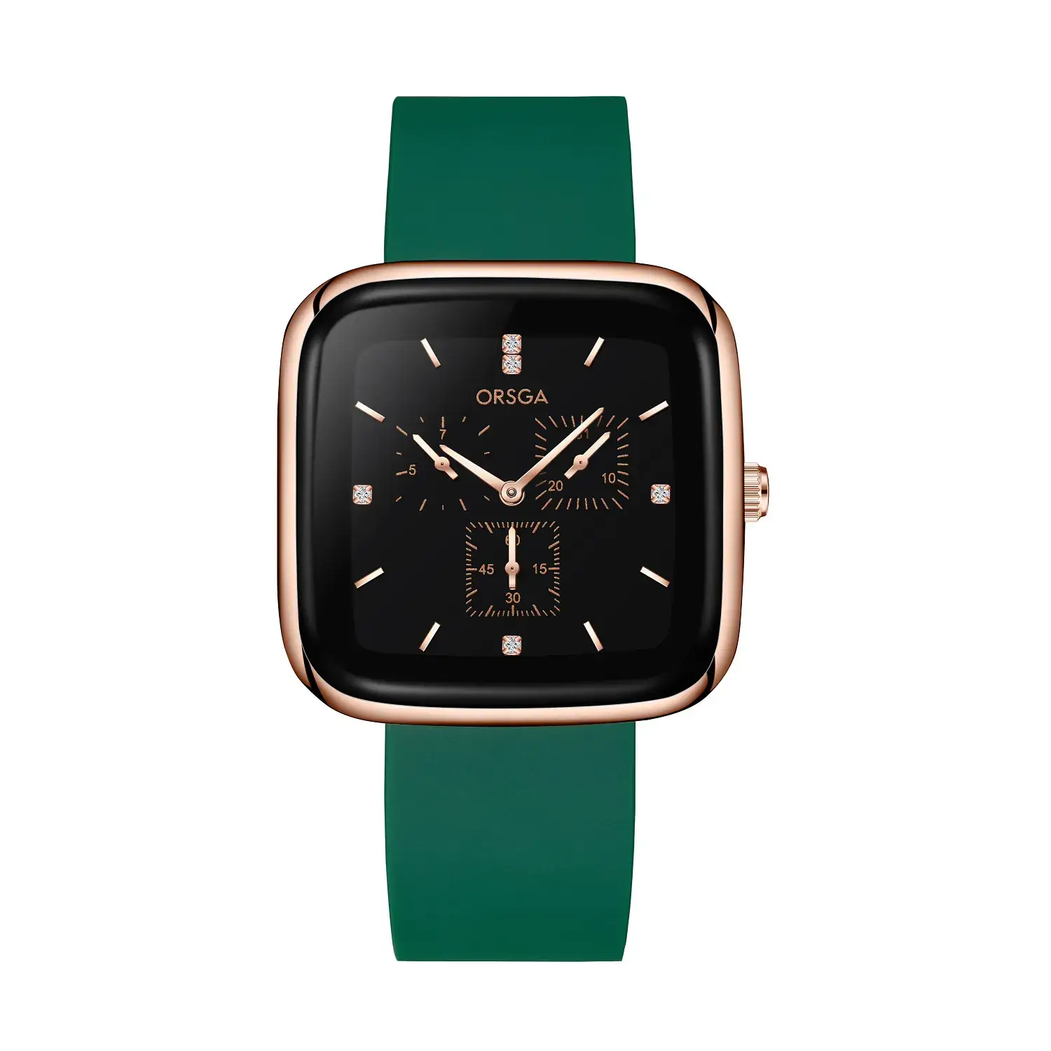 ORSGA Red Silicone Women's Watch with Square Face & Diamond Dial - Image 11