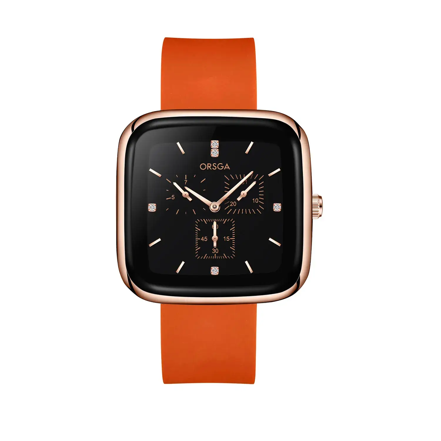 ORSGA Red Silicone Women's Watch with Square Face & Diamond Dial - Image 13