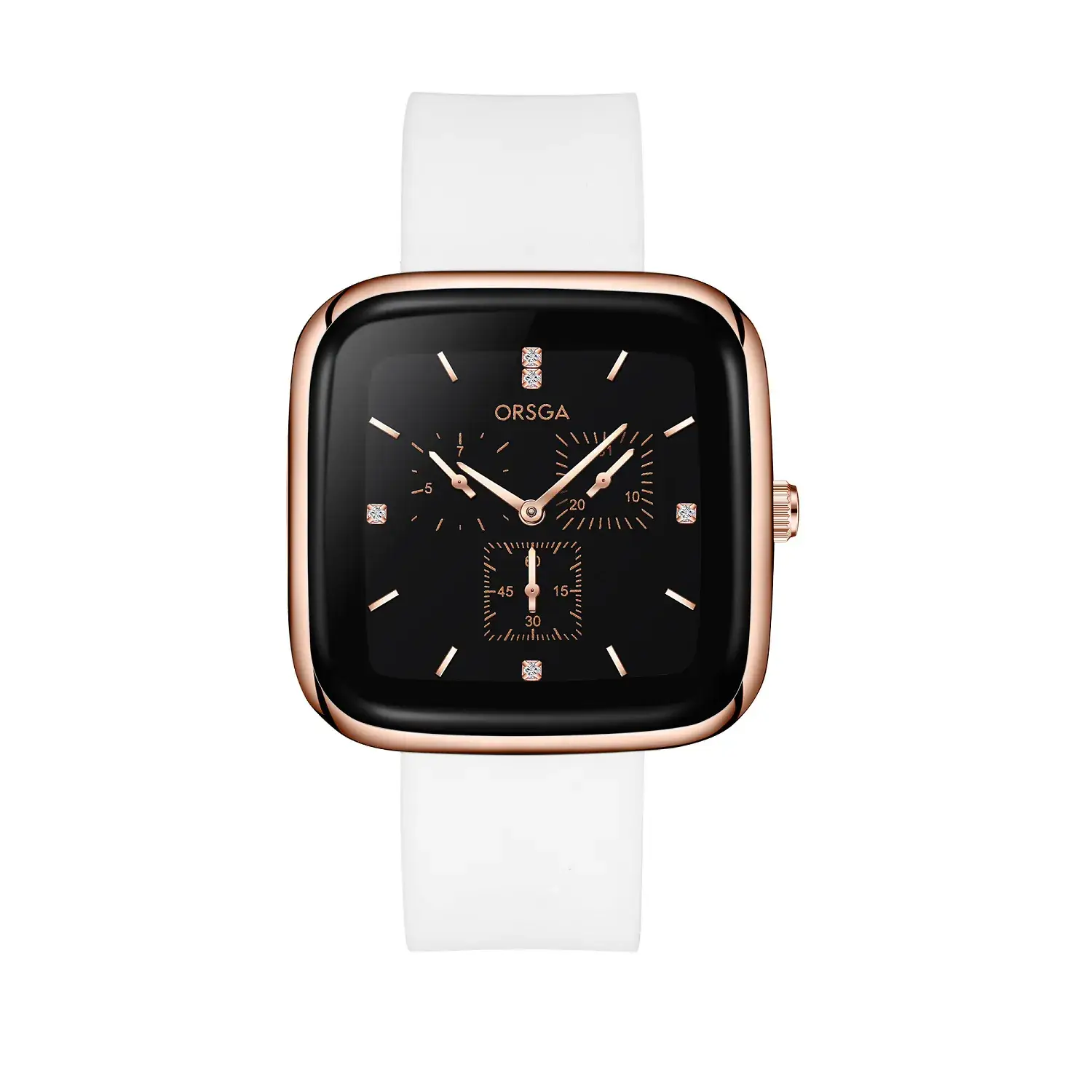 ORSGA Red Silicone Women's Watch with Square Face & Diamond Dial - Image 14