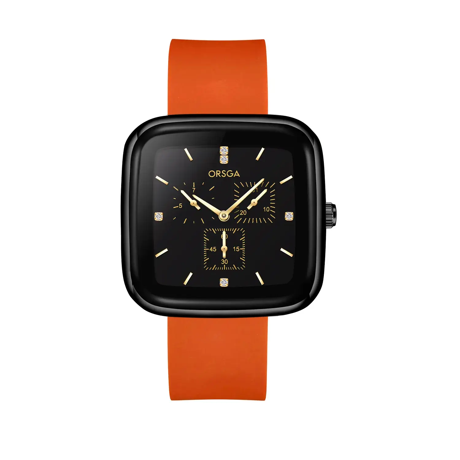 ORSGA Red Silicone Women's Watch with Square Face & Diamond Dial - Image 6