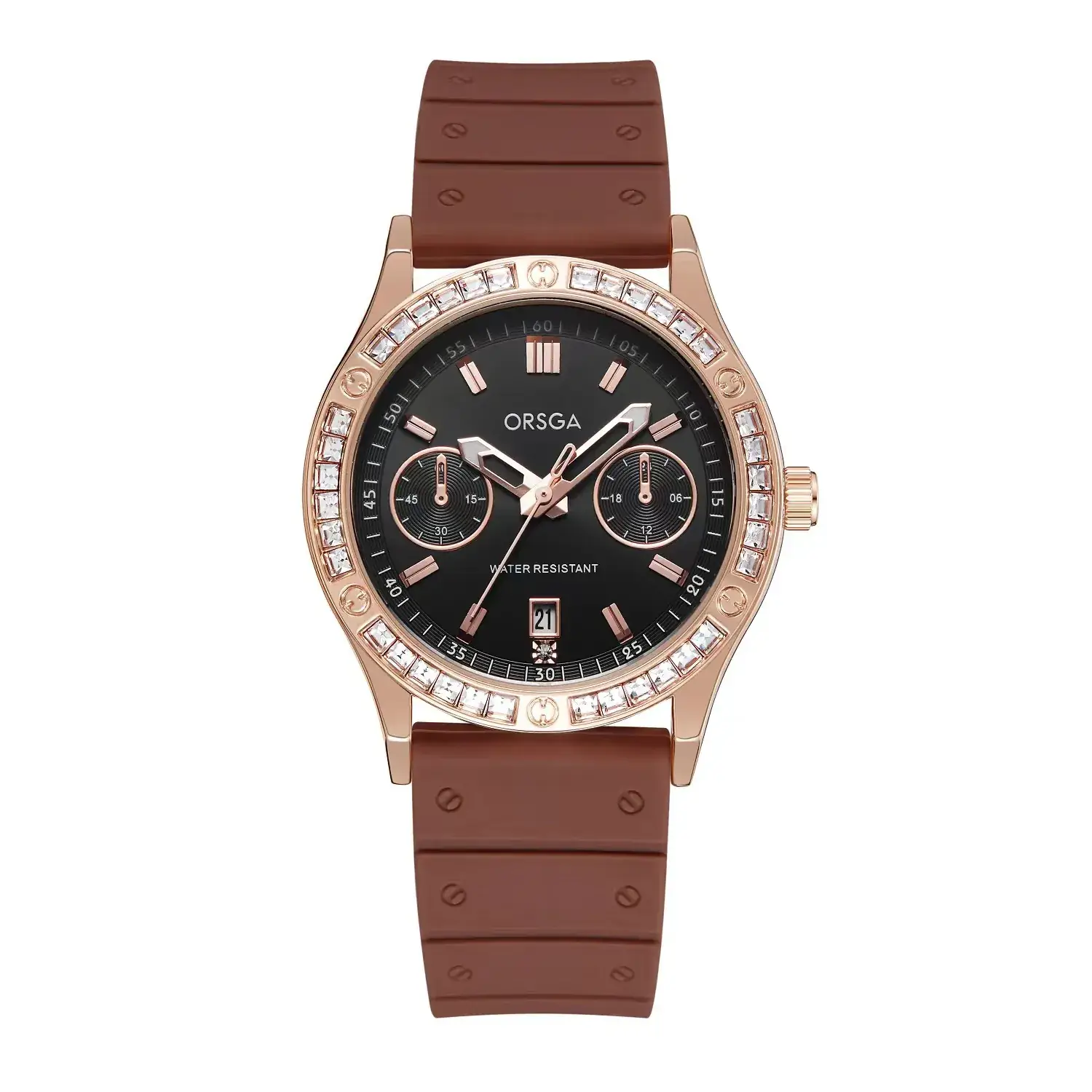 Orsga Women's Quartz Watch with Crystal Band