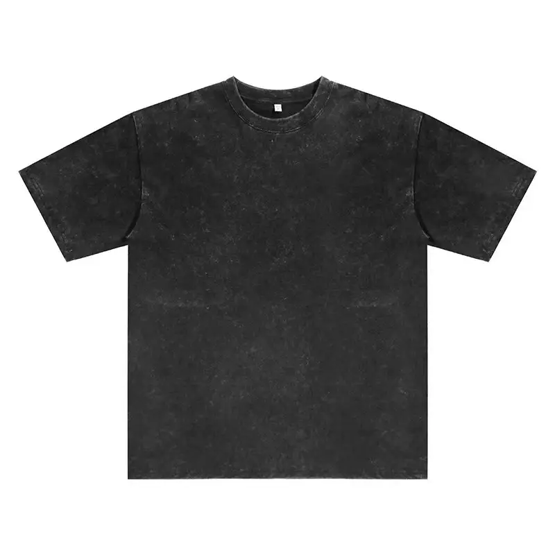 Men Purple Distressed Wash T-Shirt 230g — feature 16