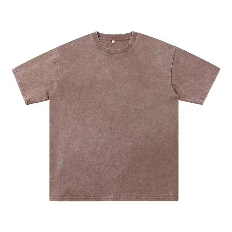 Men Purple Distressed Wash T-Shirt 230g — feature 21