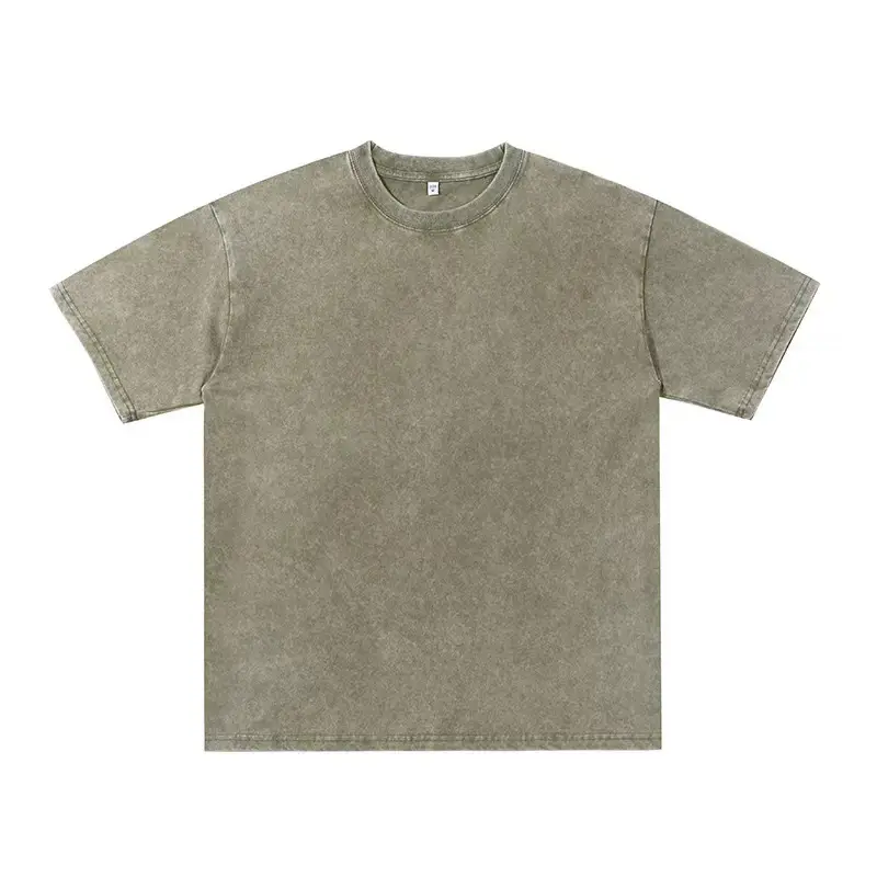 Men Purple Distressed Wash T-Shirt 230g — feature 20