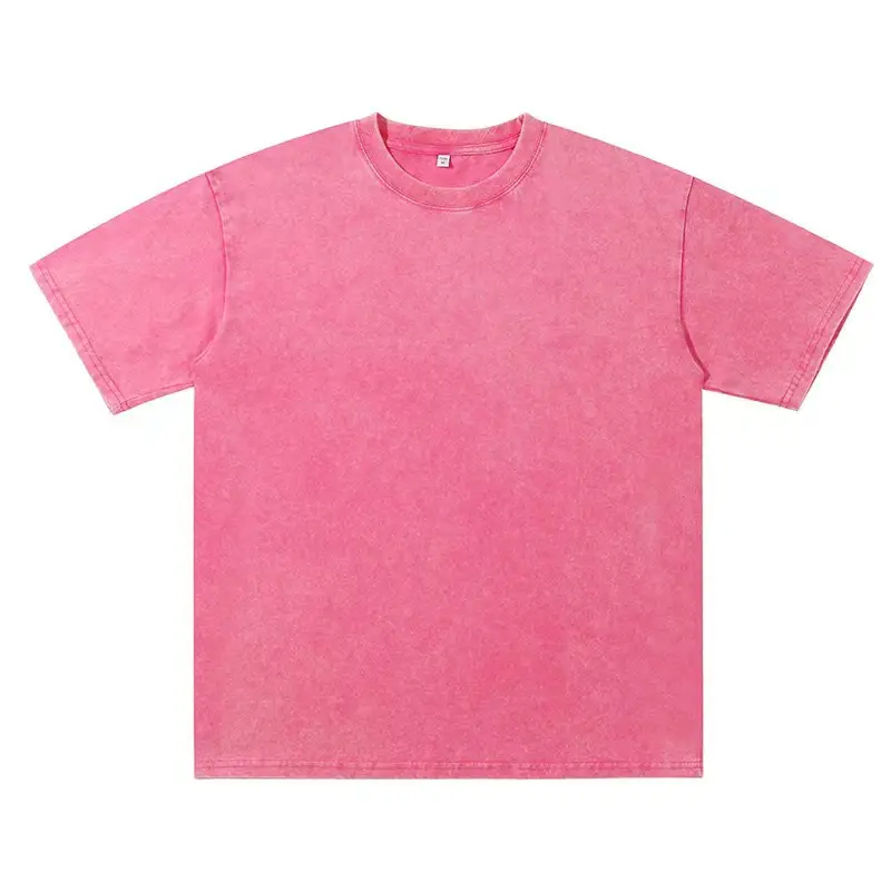 Men Purple Distressed Wash T-Shirt 230g - Image 9