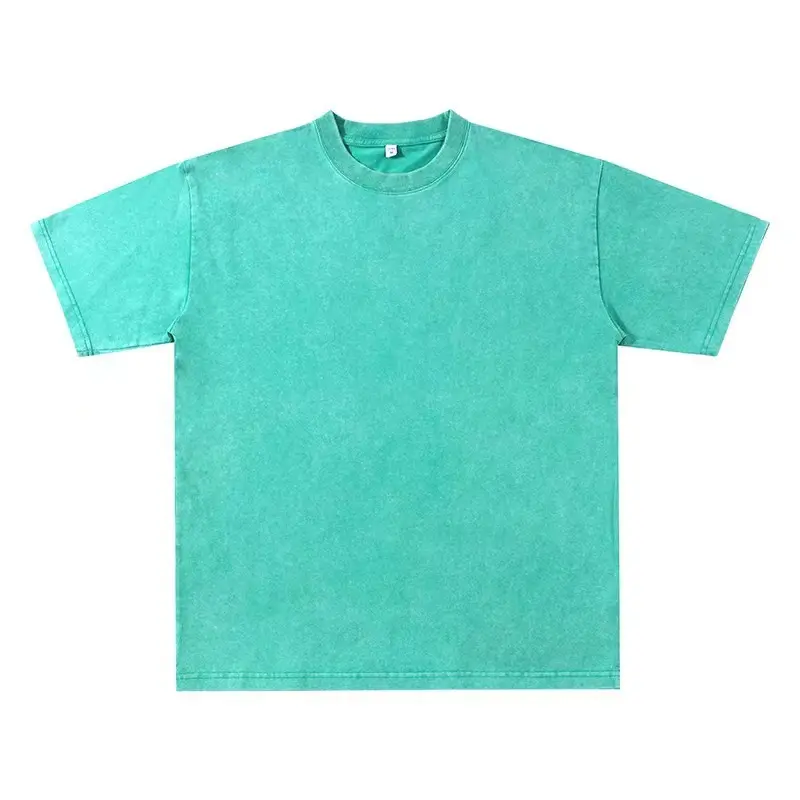 Men Purple Distressed Wash T-Shirt 230g - Image 10