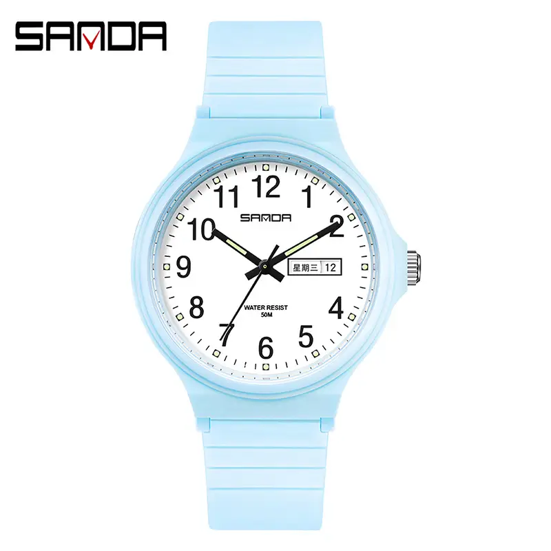 Sanda Cross-Border Kids Waterproof Luminous Dual Calendar Quartz Watch - Image 12