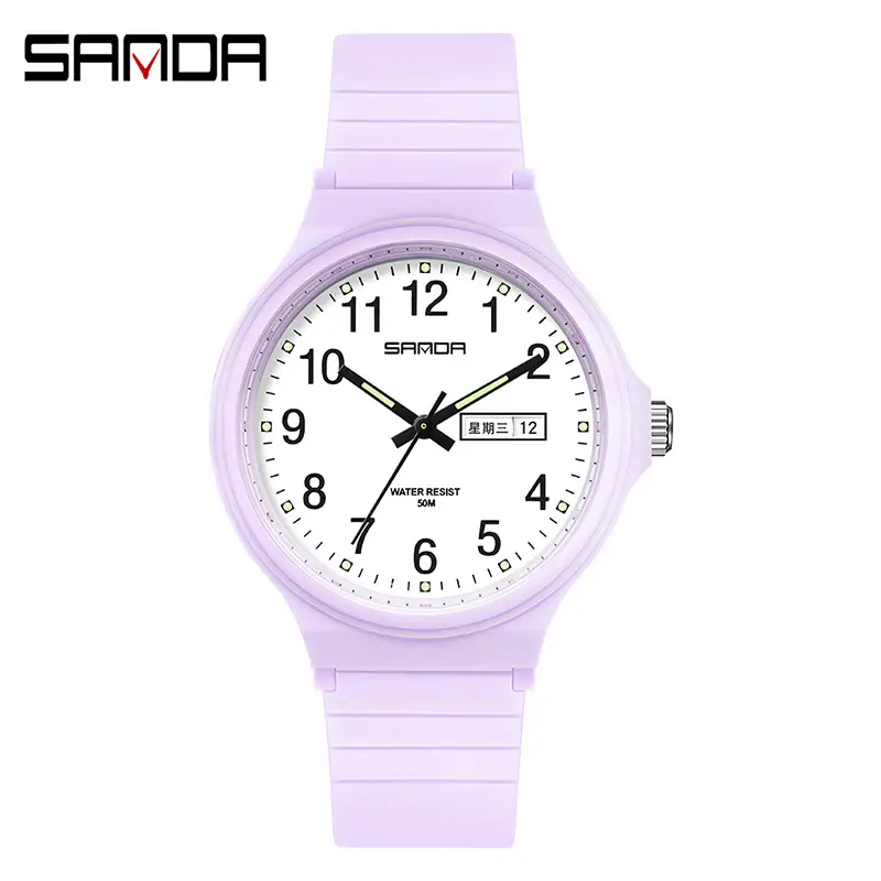 Sanda Cross-Border Kids Waterproof Luminous Dual Calendar Quartz Watch - Image 13