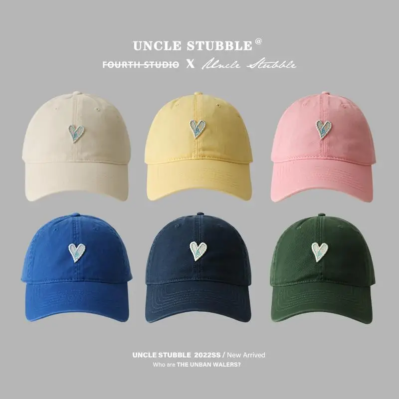Uncle Stubble Blue Heart Baseball Cap Large