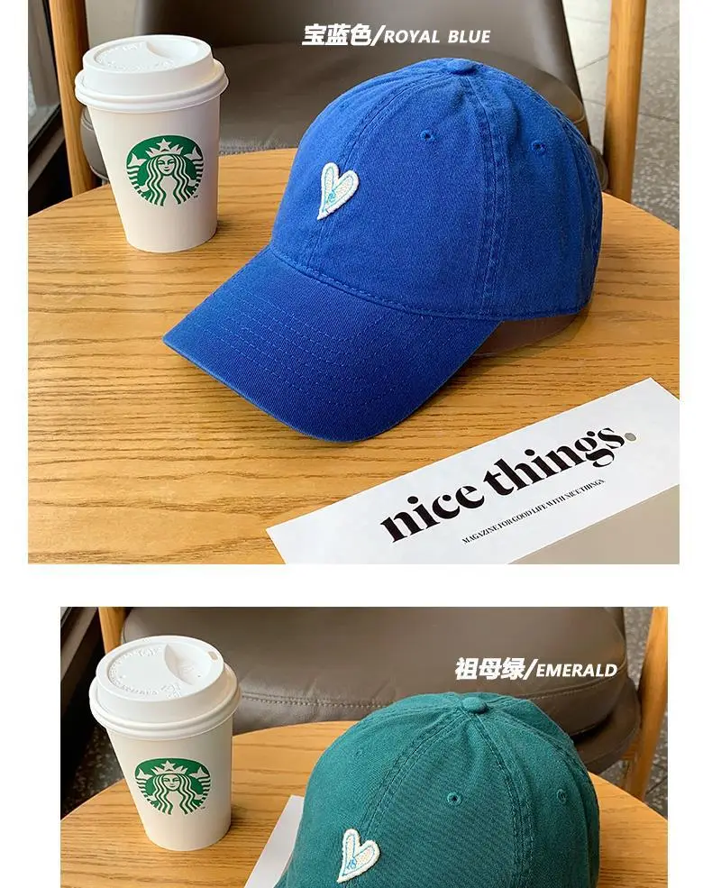 Uncle Stubble Blue Heart Baseball Cap Large — feature 35