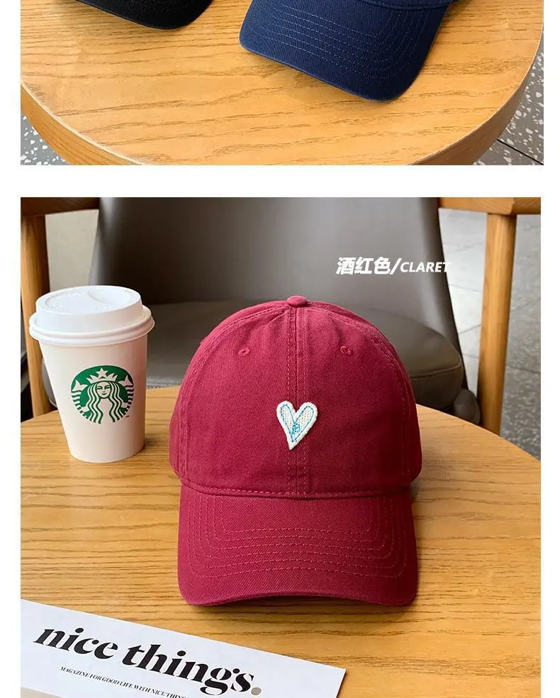 Uncle Stubble Blue Heart Baseball Cap Large — feature 41