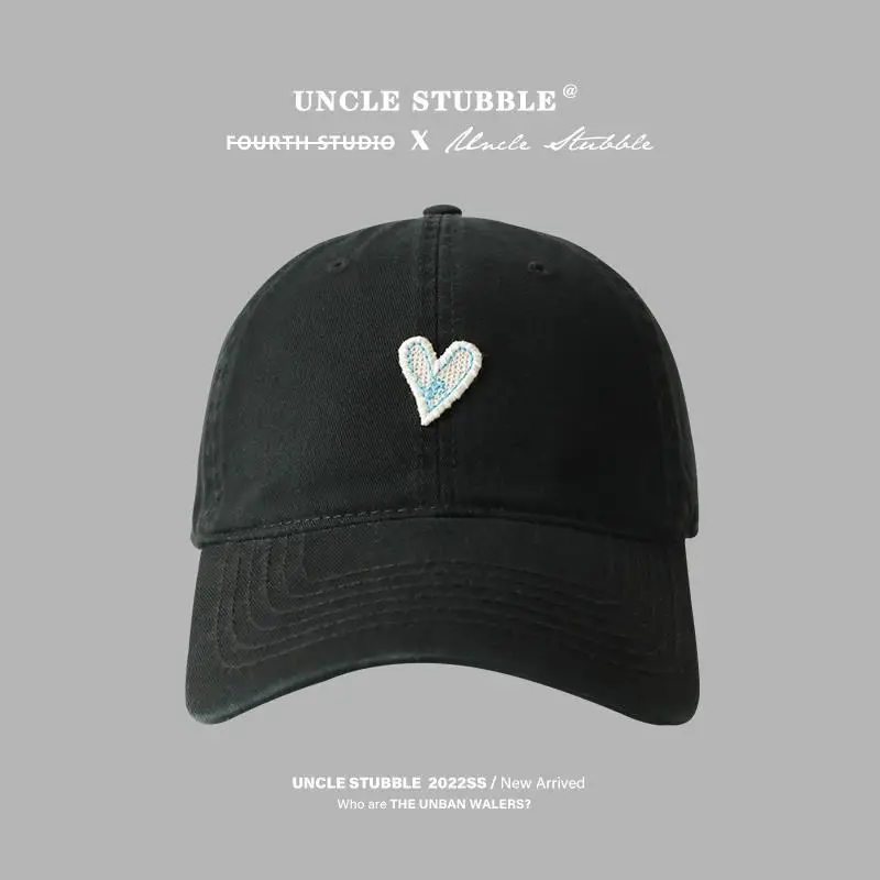 Uncle Stubble Blue Heart Baseball Cap Large