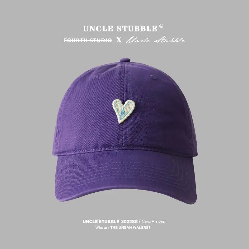 Uncle Stubble Blue Heart Baseball Cap Large