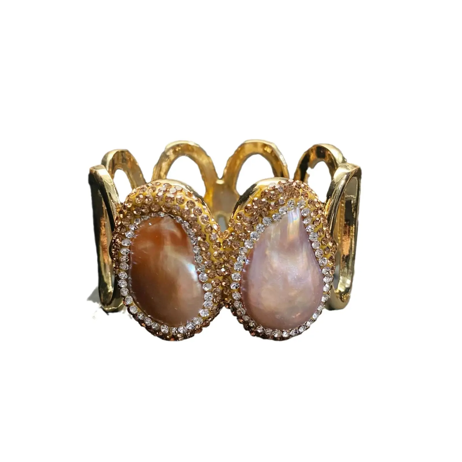 Gold Pearl Bracelets Set for Women - Image 5