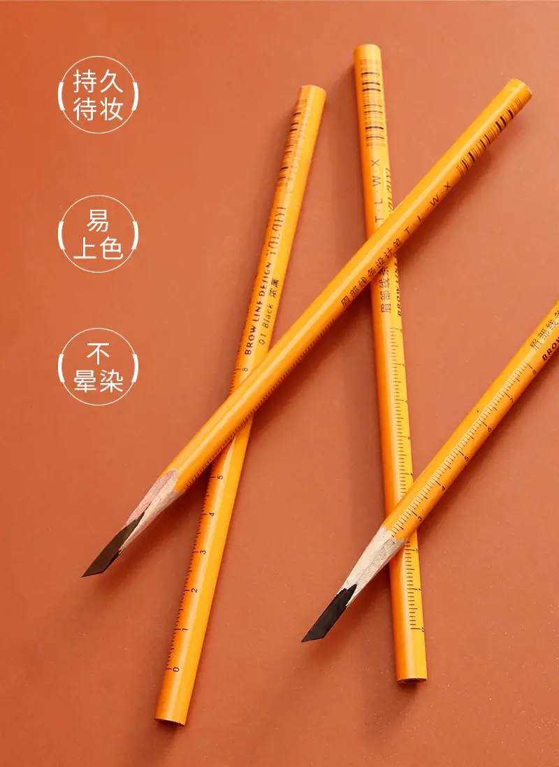 Wooden Tattoo Eyebrow Pencil Waterproof Sweat Proof — feature 2