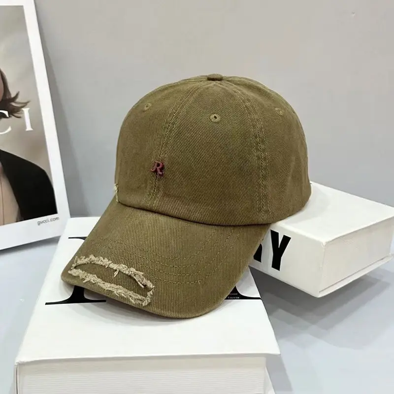 Korean Trendy Distressed Denim Cap for Men Women