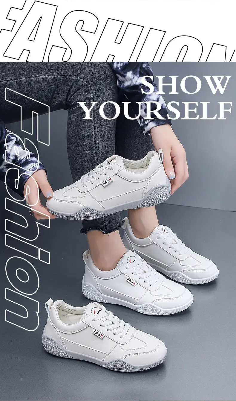 Women Leather White Casual Sneakers 2023 — feature 1
