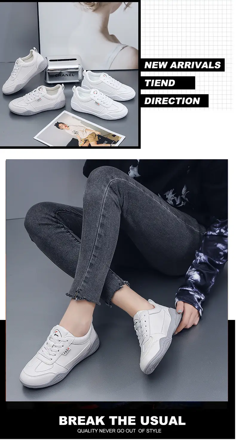 Women Leather White Casual Sneakers 2023 — feature 2