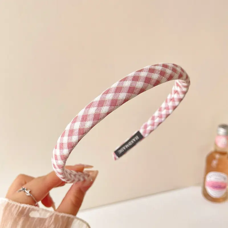 Dopamine Pink Hair Hoop Women High Cranial Top Pressure