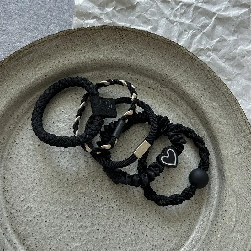 Milk Brown Hair Bands Set of 5 for Girls