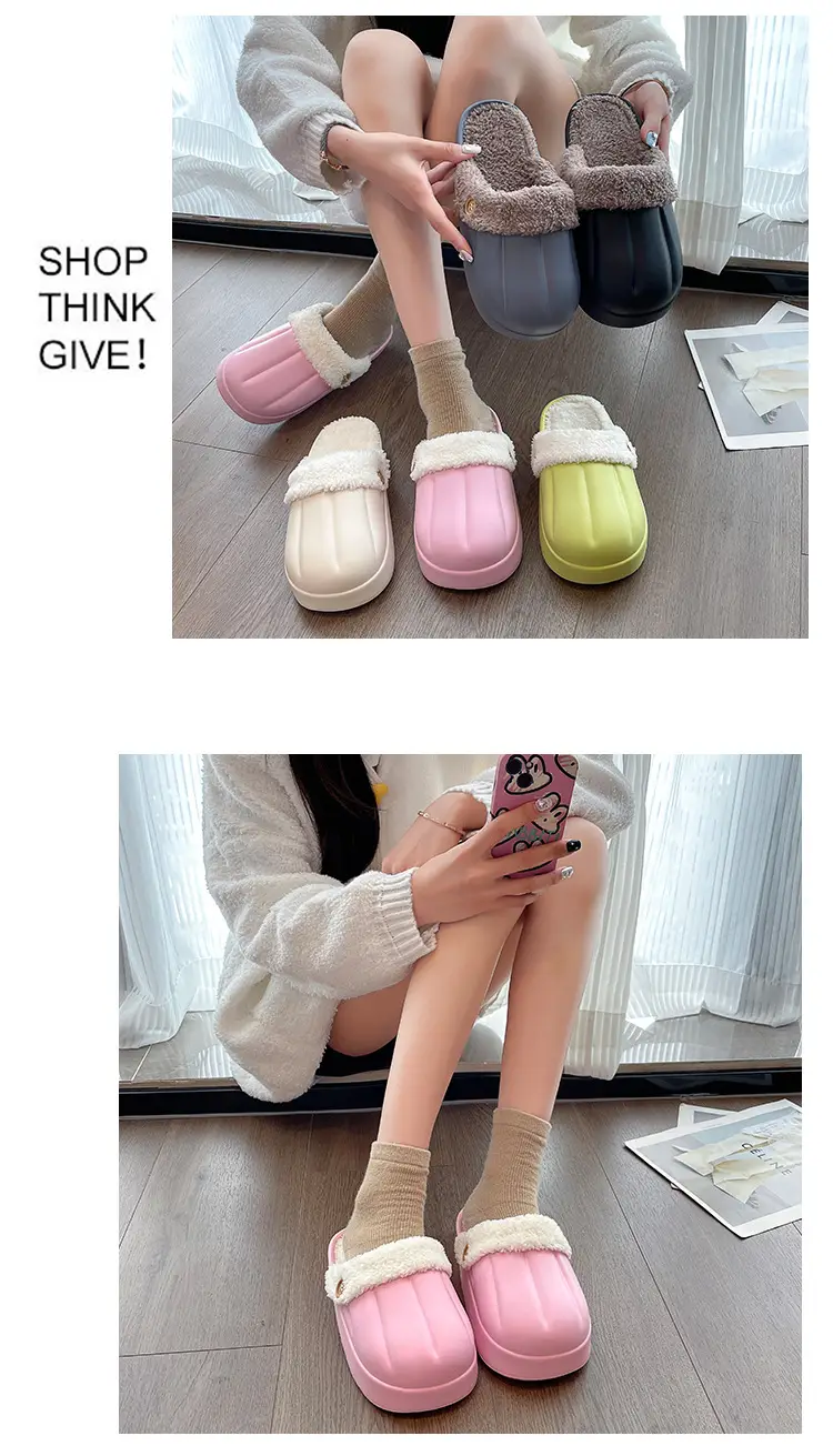 Women's Winter Cotton Slippers, Warm, Non-Slip, with Eva Sole, Odor-Resistant, Suitable for Home Use, Couple's Slippers, Can Be Worn Outside, Detachable, Height-Increasing for Men — feature 11