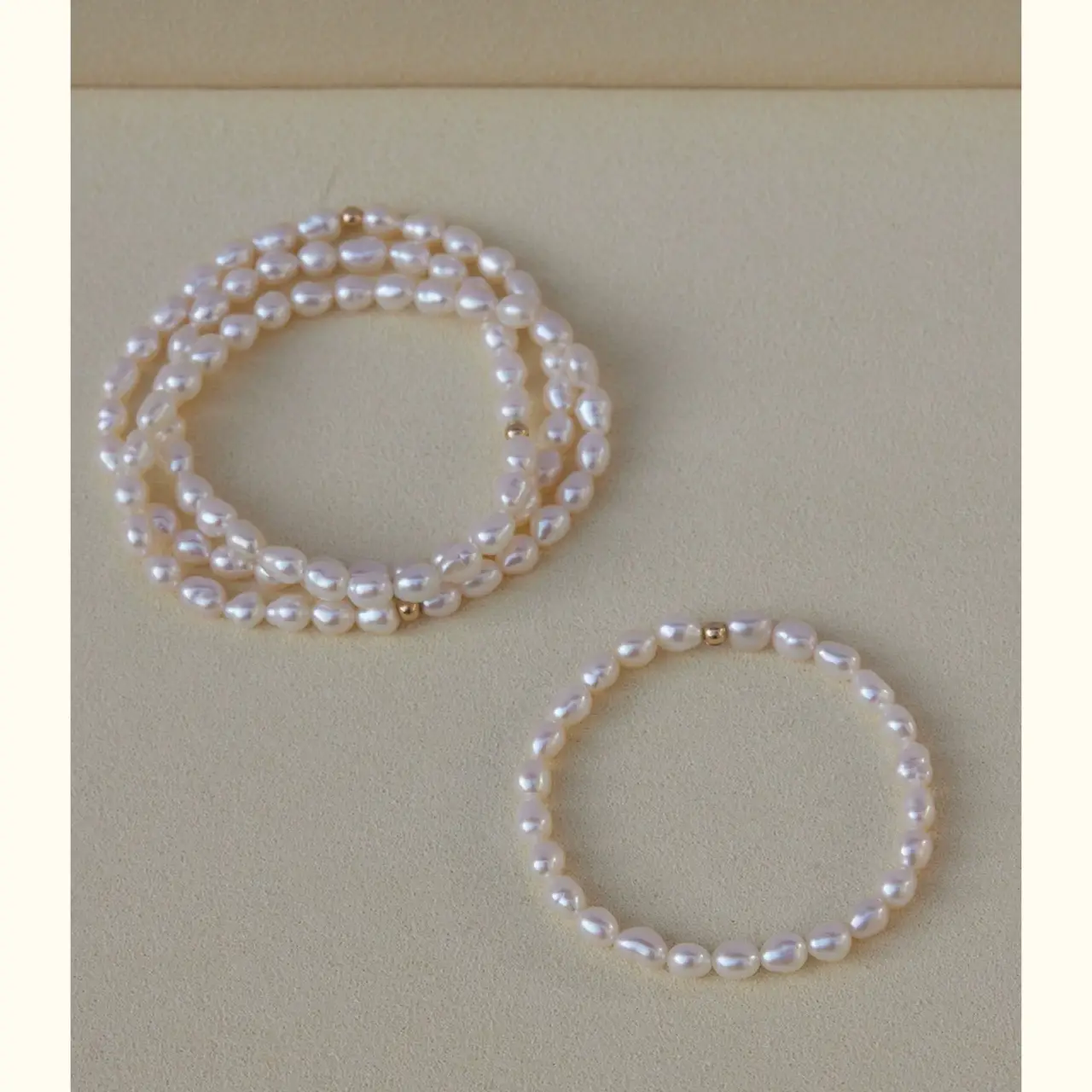 Rare Pearl Baby Pearl Bracelet 14K Gold Women