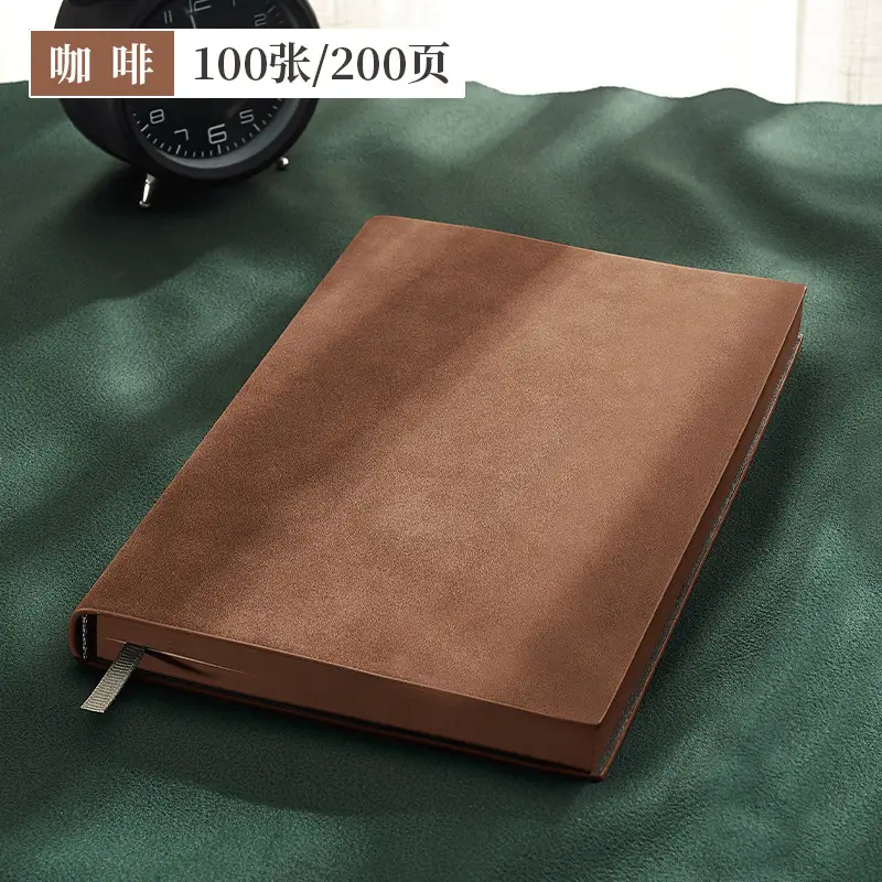 A5 Sheepskin Notebook Blue Business Diary Hardcover - Image 3