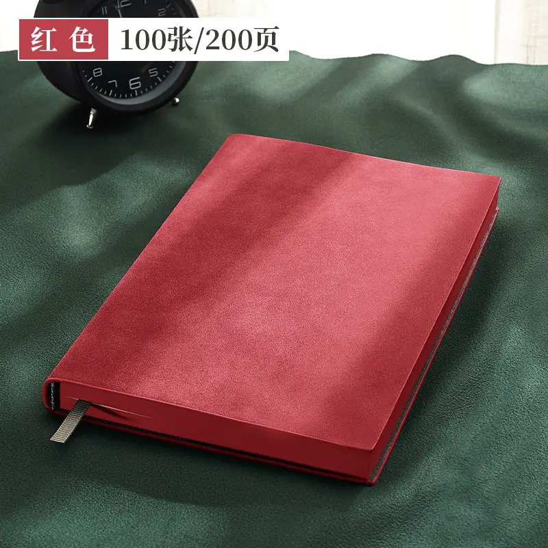 A5 Sheepskin Notebook Blue Business Diary Hardcover - Image 5