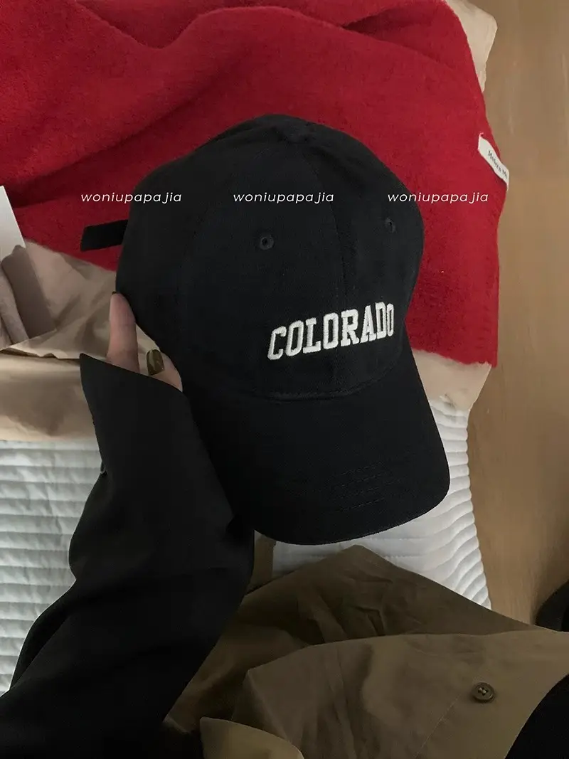 Women Burgundy Colorado Letter Baseball Cap 2025 - Image 3