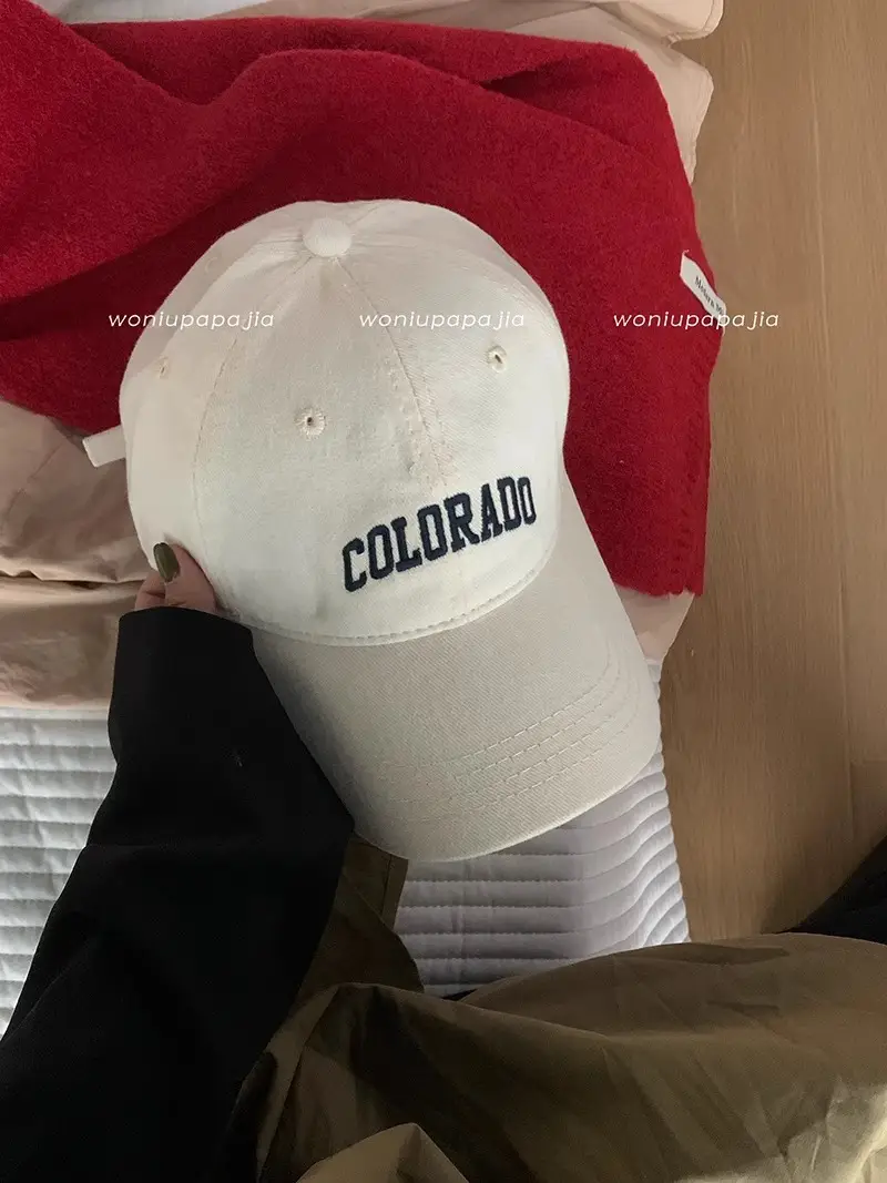 Women Burgundy Colorado Letter Baseball Cap 2025 - Image 4