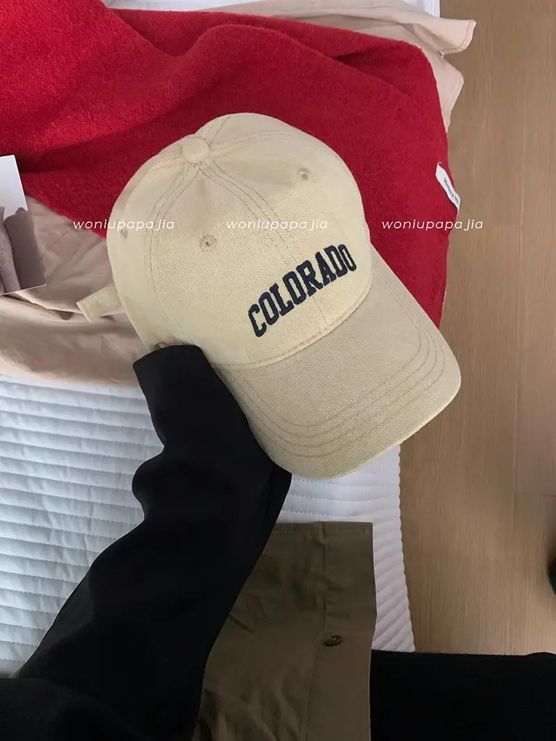 Women Burgundy Colorado Letter Baseball Cap 2025 - Image 5