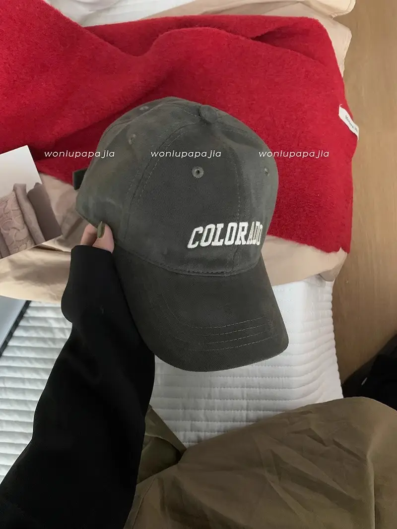 Women Burgundy Colorado Letter Baseball Cap 2025 - Image 6
