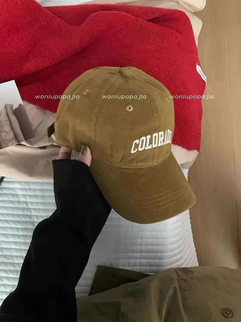 Women Burgundy Colorado Letter Baseball Cap 2025 - Image 7