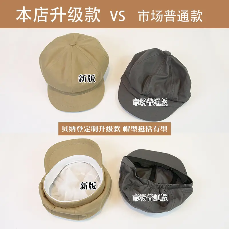 Korean Trendy Men's Black Beret Cap for Winter - Image 8