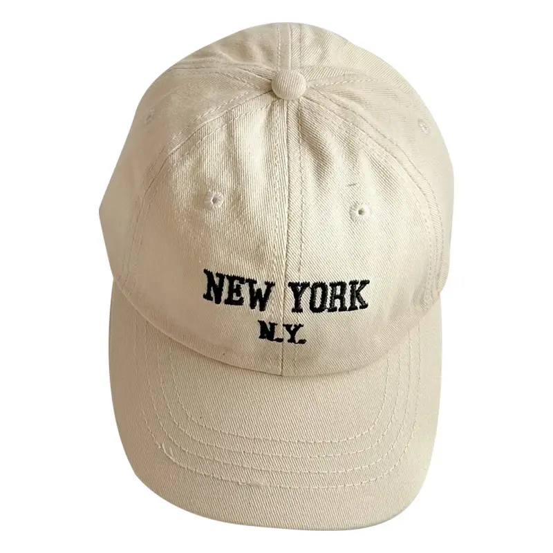 Children's New York Letter Cap Set Brown Black White