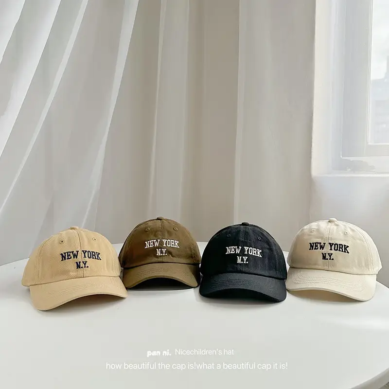 Children's New York Letter Cap Set Brown Black White — feature 22