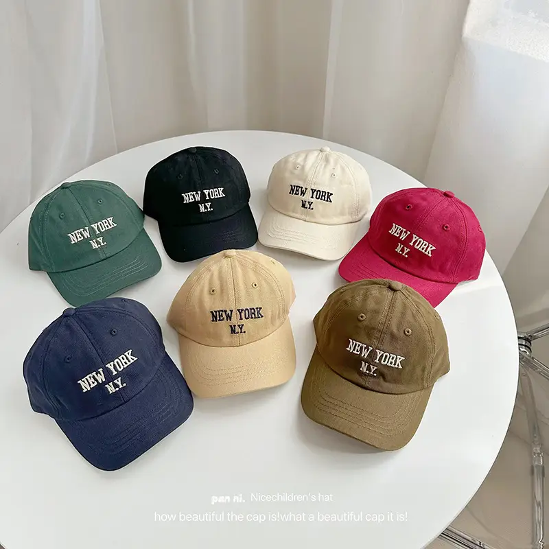 Children's New York Letter Cap Set Brown Black White — feature 24