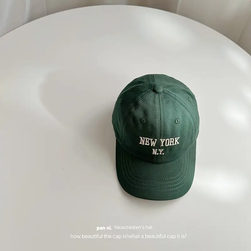 Children's New York Letter Cap Set Brown Black White