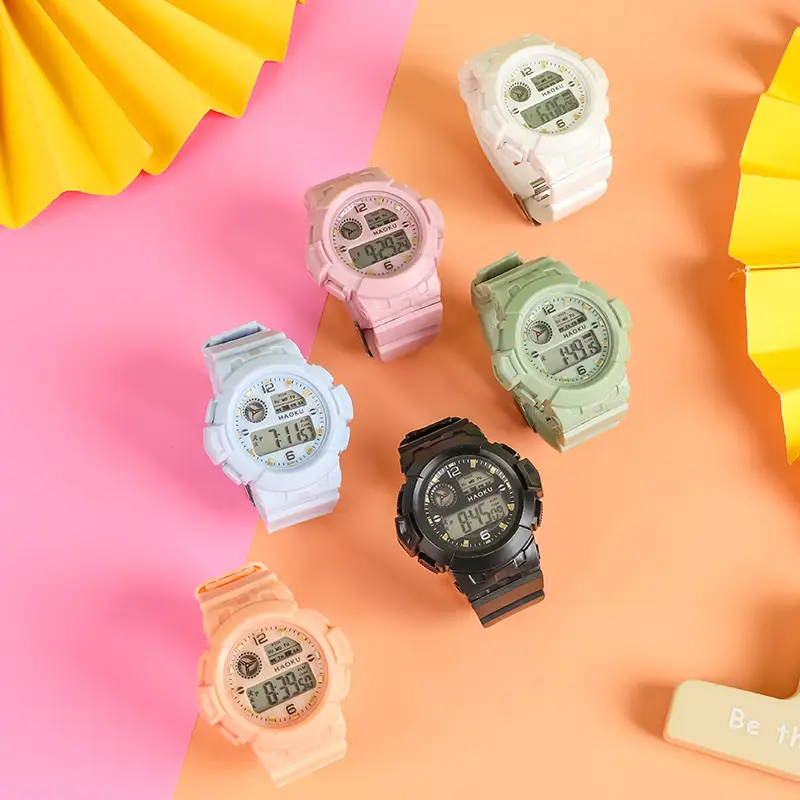 Haoku Series 16 Digital Watch Macaron Color Multi-Function Watch — feature 12
