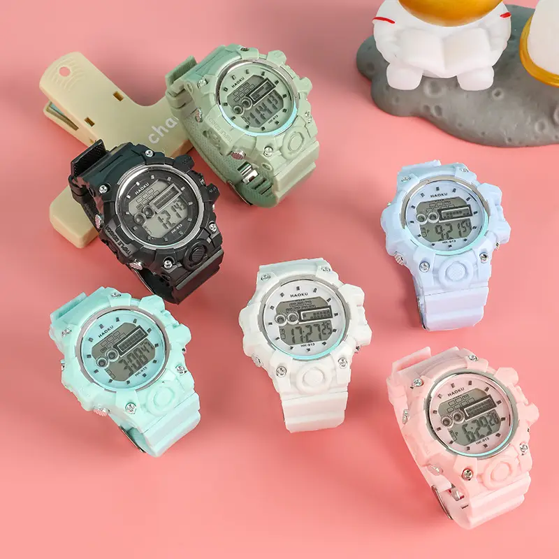 Haoku Series 16 Digital Watch Macaron Color Multi-Function Watch — feature 35