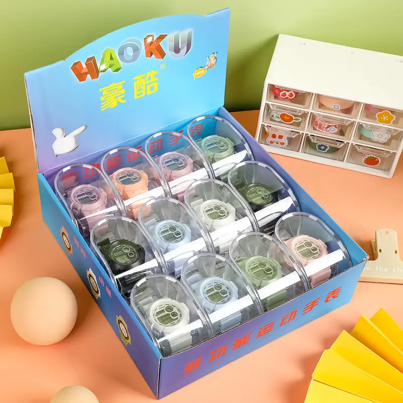 Haoku Series 16 Digital Watch Macaron Color Multi-Function Watch — feature 5