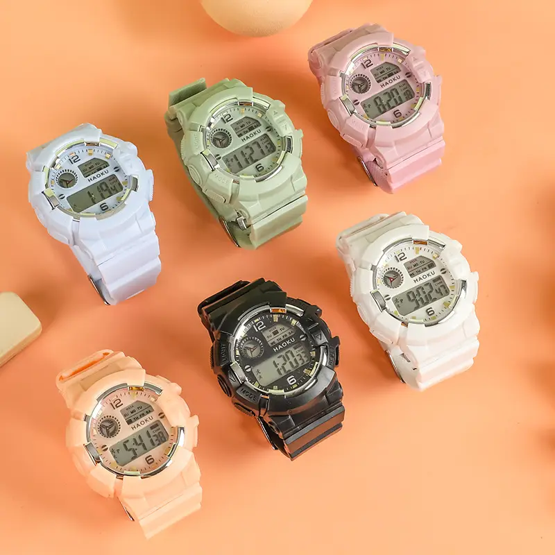 Haoku Series 16 Digital Watch Macaron Color Multi-Function Watch — feature 8