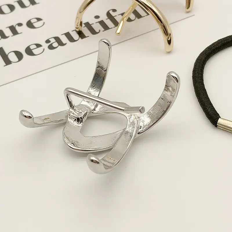2023 Geometric Silver Hair Clip for Women