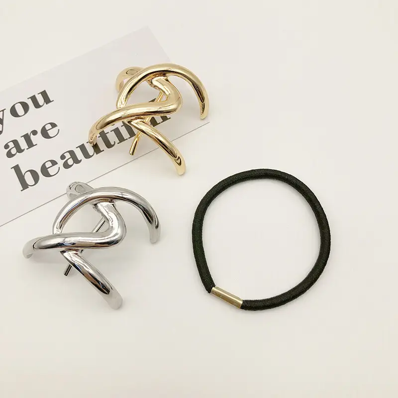 2023 Geometric Silver Hair Clip for Women